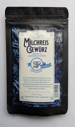 Sansibar Milchreisgewürz Gewürzmischung
