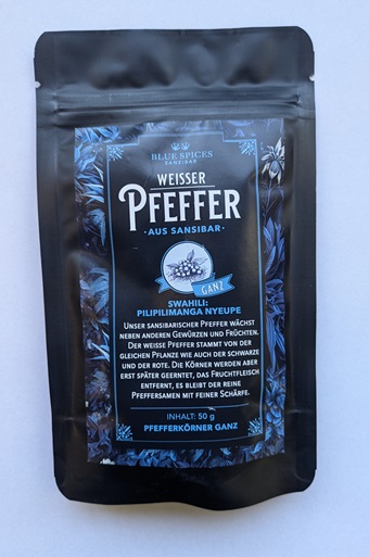 Sansibar weisser Pfeffer ganz